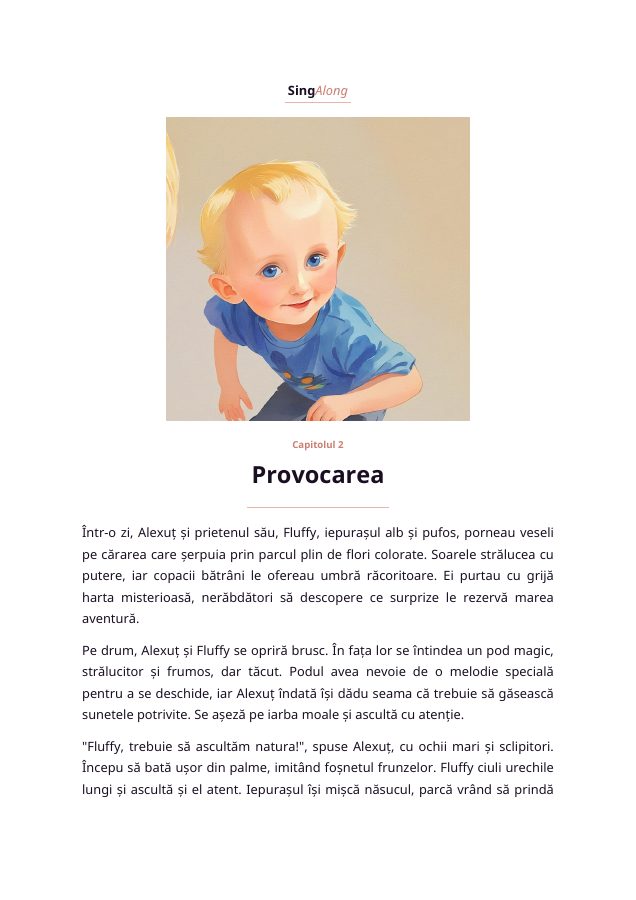 Capitolul 2, „Provocarea”, cu ilustrația lui